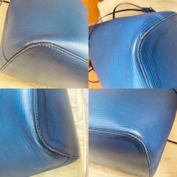 💞BLUE NEVERFULL W/ POUCH💞Epi Neverfull Mm Auth! - Picture 8 of 13